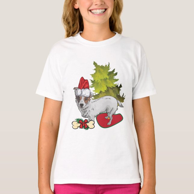 Jul Hund Corgi Sleepshirt Tee (Framsida)