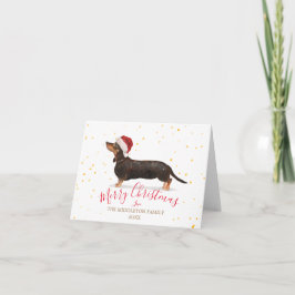 Jul Hund Dachshund Guld Photo Merry Kort