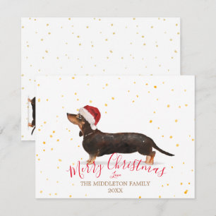 Jul Hund Dachshund Guld Säsong Hälsning