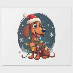 Jul Hund Dachshund Tomte Xmas Wiener Kvinnor Mig Presentpapper