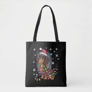 Jul Hund Dachshund Tomte Xmas Wiener Tygkasse