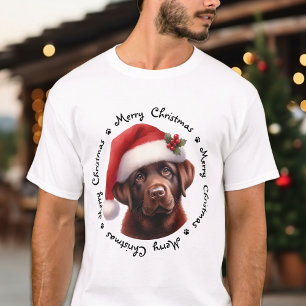 Jul Hund Festive Chocolate Labrador Retriever T Shirt