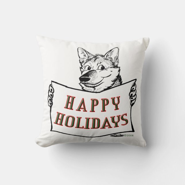 Jul Hund: Glad helg! Kudde (Framsida)