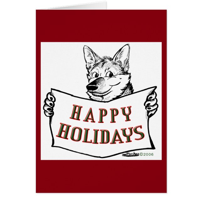 Jul Hund: Glad helg! OBS Kort (Framsidan)