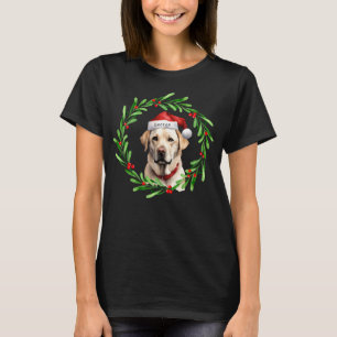Jul Hund Gul lab Labrador Retriever Santa T Shirt