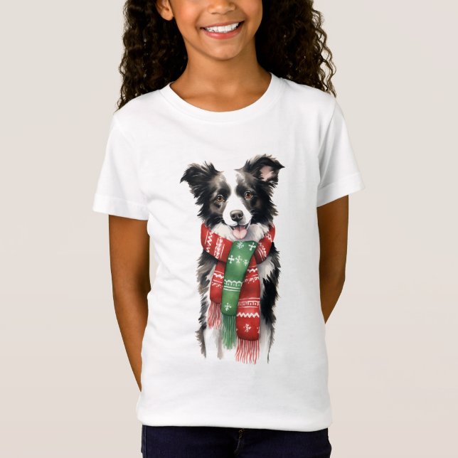 Jul Hund, Helgdag-kollie T Shirt (Framsida)
