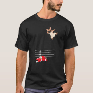 Jul-Hund-Julafton-brottningen Santa & Fransk Bull T Shirt
