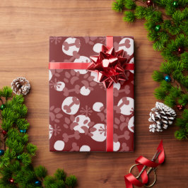 Jul Hund Katt Husdjur Ben Snöflinga Punkt Mönster Presentpapper