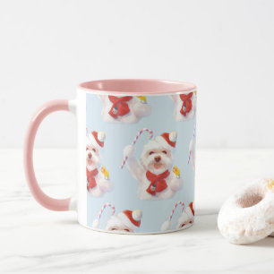 Jul Hund med Candy cane Mugg