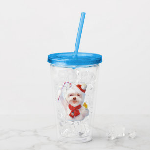 Jul Hund med Candy cane Take Away Mugg