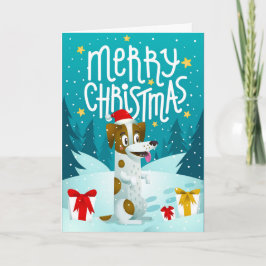 Jul-Hund med presentkort Helgkort