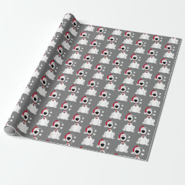 Jul-Hund på Grått Presentpapper