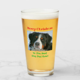 Jul Hund Pappa Bästa någonsin Pet Photo Beer Pint Glaskopp