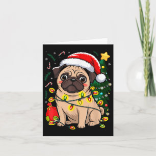 Jul Hund Puppy X-mas-puppy-puppen i Jultomten Kort