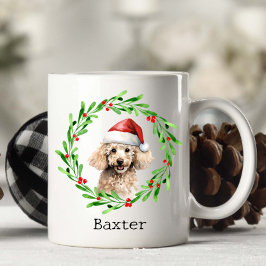 Jul Hund Santa Hat Helgdag Kaffemugg
