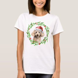 Jul Hund Santa Hat Helgdag T Shirt