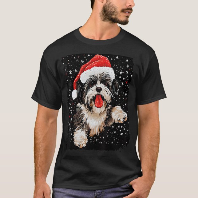 Jul Hund Shih Tzu T Shirt (Framsida)