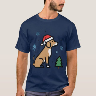 Jul Hund Söt Tomte Valp Merry Woofmas Hol T Shirt