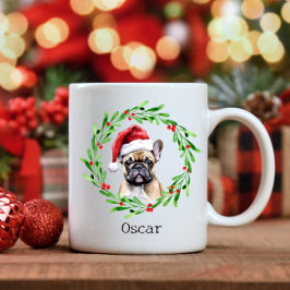 Jul Hund Tan Frenchie Fransk Bulldog Pet Kaffemugg