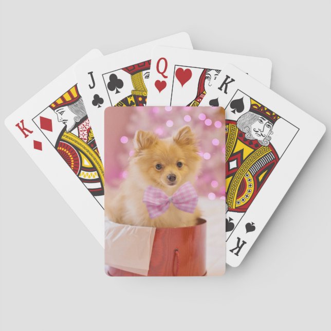 Jul Hund Valp Gåva Present Casinokort (Baksidan)
