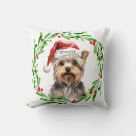 Jul Hund Yorkie Yorkshire Terrier Helgdagar Kudde