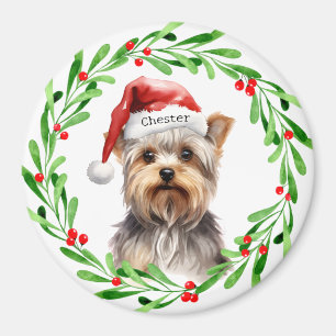 Jul Hund Yorkie Yorkshire Terrier Helgdagar Magnet