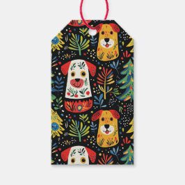 Jul Hundar Cute Presentetikett