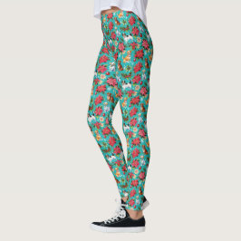 Jul Hundar och Holly Helgdag Festive Leggings