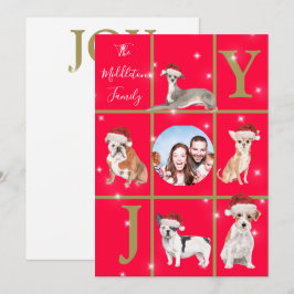 Jul Hundar Photo Roligt Red Helgdag Card Julkort