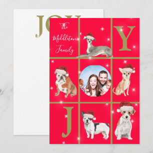 Jul Hundar Photo Roligt Red Helgdag Card Julkort