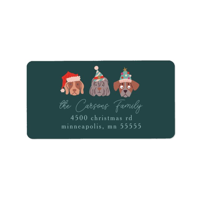 Jul-Hundar-returadressetikett Adressetikett (Framsidan)