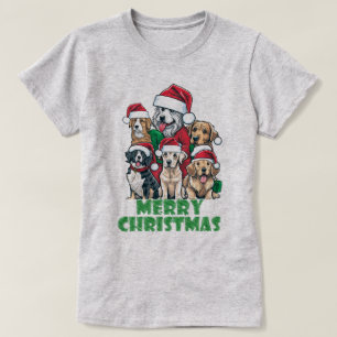 Jul Hundar Squad Festive Helgdag för Hund älskare T Shirt