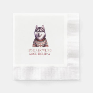 Jul Husky Anpassad Pappersservett