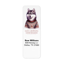 Jul Husky Anpassad Returadress Etikett