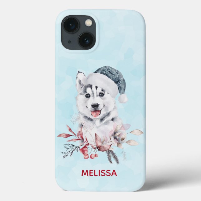 Jul Husky-Hund i Santa Hat (Baksida)
