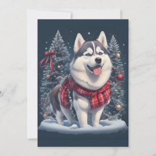 Jul Husky Hund Magi Xmas Högtidsanda Julkort