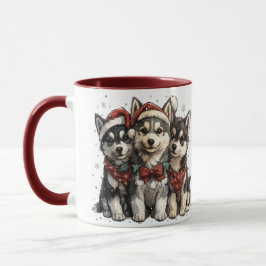 Jul Husky Hundar Mugg