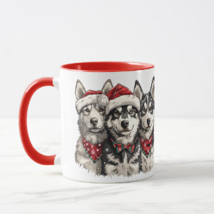 Jul Husky Hundar Mugg