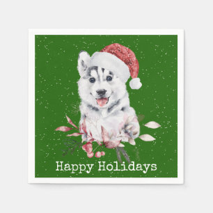 Jul Husky på Grönt Pappersservett