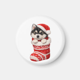 Jul Husky Valp Magnet