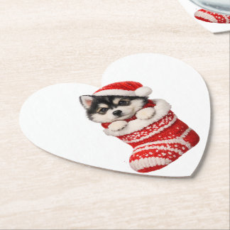 Jul Husky Valp Underlägg Papper
