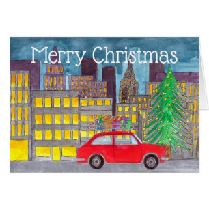 Jul i Anpassadet City Hälsningskort