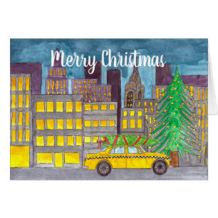Jul i Anpassadet City Hälsningskort