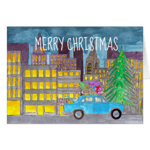 Jul i Anpassadet City Hälsningskort