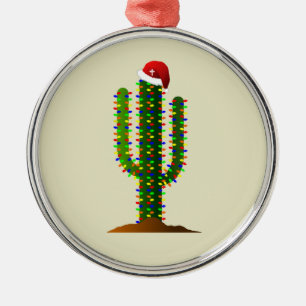 Jul i Arizona Saguaro Cactus Ljus Julgransprydnad Metall