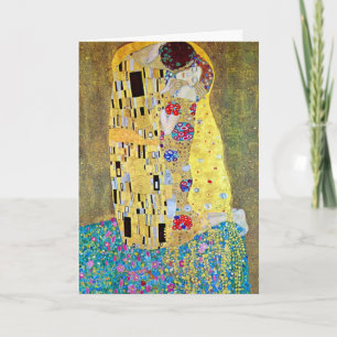 Jul i art nouveau, kyssarna av Gustav Klimt Helgkort