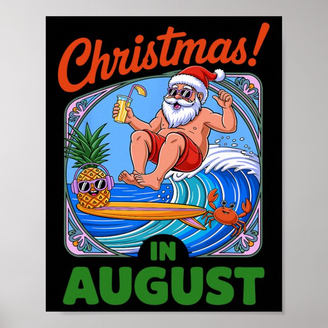 Jul i augusti Sommaravacation Ljudtomme Poster (Framsidan)