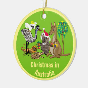 Jul i Australien Julgransprydnad Keramik