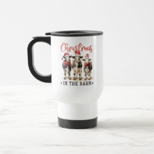 Jul i Barn Rustic Cows i Santa Hats Resemugg