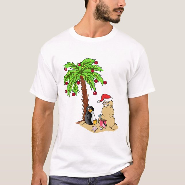 Jul i Beach T Shirt (Framsida)